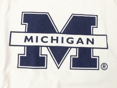 画像2: グッドオン×MICHIGAN UNIVERSITY ベースボールTシャツ    WHITE