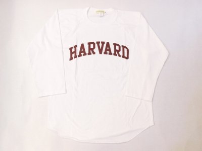 画像1: グッドオン×HAVARD UNIVERSITY ベースボールTシャツ    WHITE