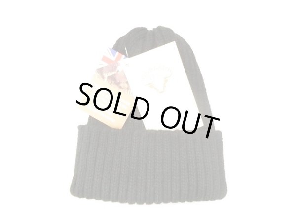 画像1: ハイランド２０００　アルパカ/ブリティッシュウール　ショートレングス　ワッチキャップ　ブラック (1)