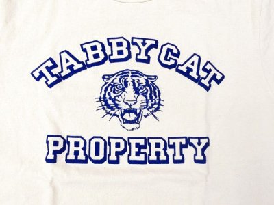 画像2: ミクスタ　　S/SクループリントTシャツ　　　　TABBY CAT  ナチュラル