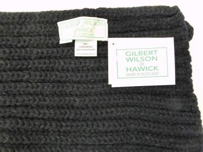 画像2: ギルバート ウイルソン   リブ編みスカーフ　　　INDIGO MEL