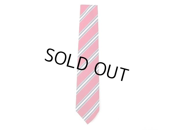 画像1: バタク  レジメンタルタイ   レッド×シルバー×ネイビー (1)