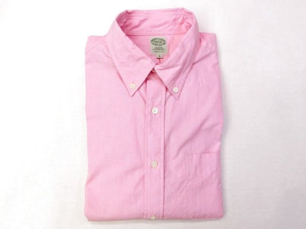画像1: キートンチェイス     L/S ボタンダウンシャツ     80/2 END ON END    ピンク (1)