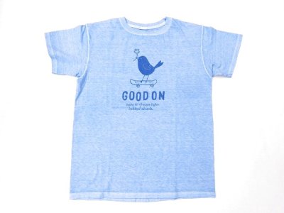 画像1: グッドオン　プリント 半袖クルーTシャツ BLUE BIRD     P-サックス