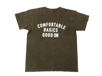 画像1: グッドオン　プリント 半袖クルーTシャツ   COMFOTABLE     P-BLACK