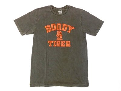 画像1: ミクスタ　　S/SクループリントTシャツ　　BOODY TIGER    ビンテージブラック