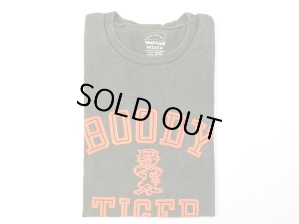 画像1: ミクスタ　　S/SクループリントTシャツ　　BOODY TIGER    ビンテージブラック (1)