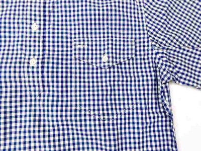画像2: キートンチェイス　　半袖 プルオーバーBDシャツ      ギンガムチェック　  ブルー