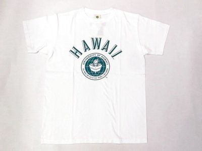 画像1: グッドオン× UNIVERSITY OF HAWAII    半袖Tシャツ    ホワイト   