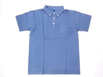 画像1: グッドオン 半袖BDポロTシャツ　REACTIVE dye    スモーキーブルー