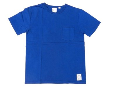 画像1: FELCO S/Sクルーネック ポケットTシャツ ロイヤルブルー