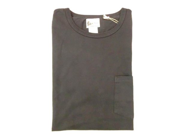 画像1: FELCO   S/Sクルーネック ポケットTシャツ　　　 ブラック (1)