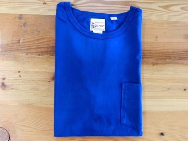 画像1: FELCO   S/Sクルーネック ポケットTシャツ　　　 ロイヤルブルー (1)