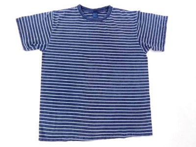 画像1: グッドオン　半袖ボーダーＴシャツ　     INDIGO SHAVE