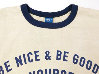 画像2: グッドオン　 半袖リンガープリントTシャツ   BE NICE    ネイビー