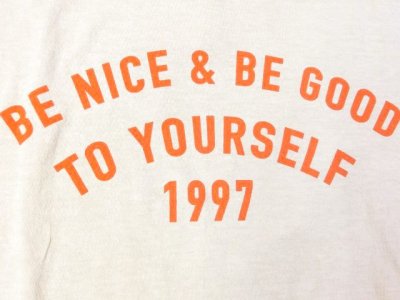 画像2: グッドオン　 半袖リンガープリントTシャツ   BE NICE    オレンジ