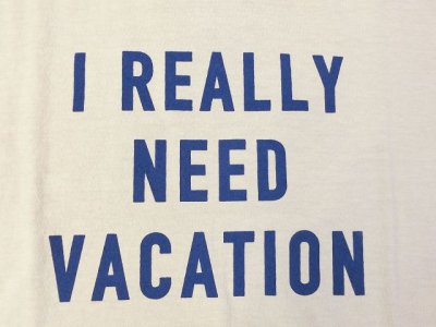 画像2: グッドオン　 半袖リンガープリントTシャツ   NEED VACATION    　ネイビー