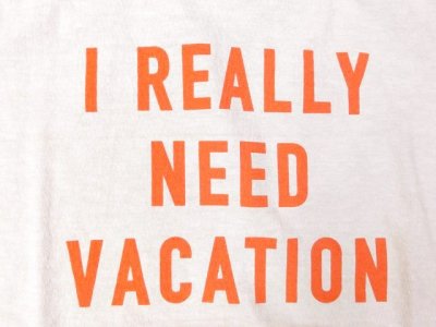 画像2: グッドオン　 半袖リンガープリントTシャツ   NEED VACATION    　オレンジ