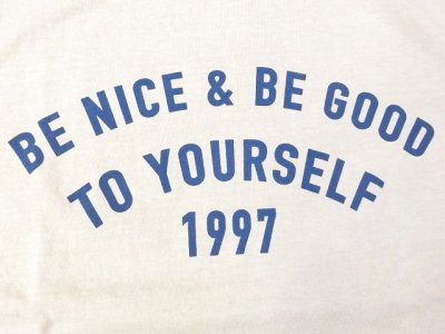 画像2: グッドオン　 半袖リンガープリントTシャツ   BE NICE    スモーキーブルー