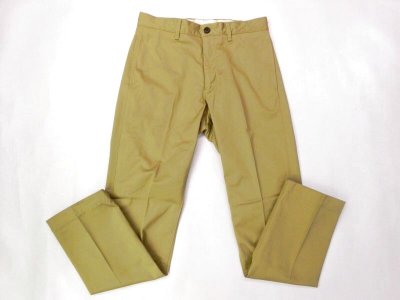 画像1: FOB FACTORY  F0482 HERITAGE CHINO TROUSERS       カーキ