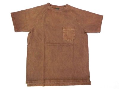 画像1: グッドオン　半袖ラグランHVY ポケットTシャツ　　　　ピグメント BROWN