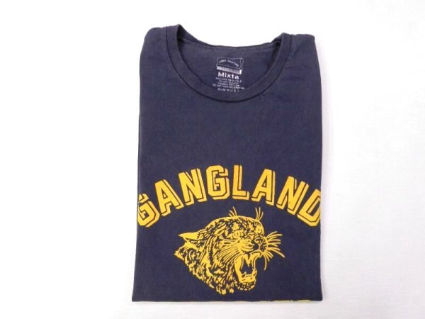 画像1: ミクスタ　　S/Sクループリント Tシャツ　   GANGLAND WILDCATS    ナイトオーシャン    (1)