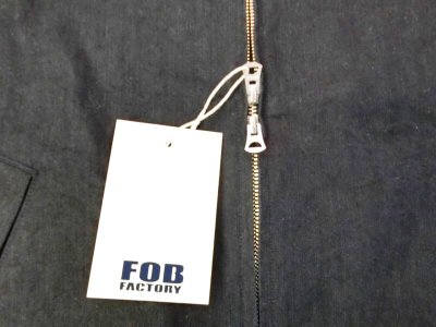 画像2: FOB FACTORY　   F2411  ZIP UP BLOUSON　　　デニム ワンウオッシュ