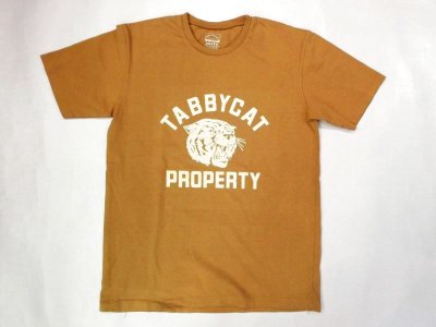 画像1: MIXTA SSプリントTシャツ　TABBY 　　キャメル             