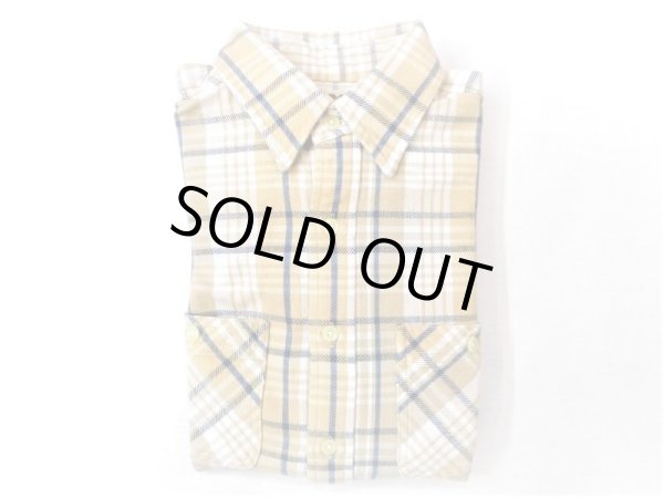 画像1: CAMCO フランネルシャツ　 チェック　　ベージュ×ブルー (1)