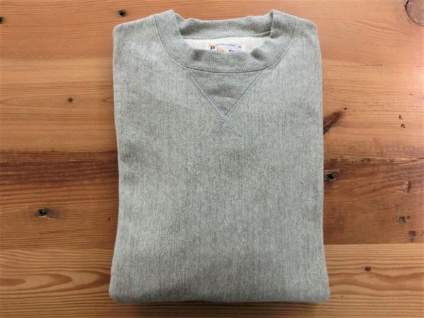 画像1: FELCO   12oz TERRY  INVERSE WEAVE V GUSSET SWEAT      HEATHER GREY (1)