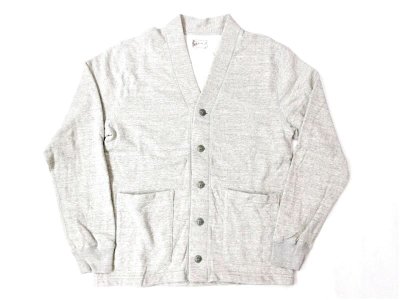 画像1: FELCO   　12oz TERRY V NECK BUTTON CARDIGAN          ヘザーグレー