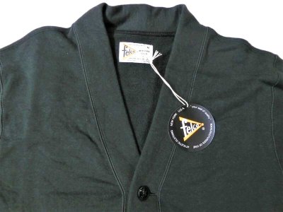 画像2: FELCO   　12oz TERRY V NECK BUTTON CARDIGAN          ブラック