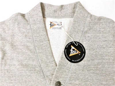 画像2: FELCO   　12oz TERRY V NECK BUTTON CARDIGAN          ヘザーグレー