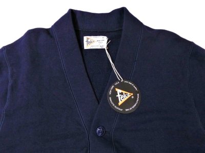 画像2: FELCO   　12oz TERRY V NECK BUTTON CARDIGAN          イタリアンネイビー