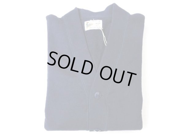 画像1: FELCO   　12oz TERRY V NECK BUTTON CARDIGAN          イタリアンネイビー (1)
