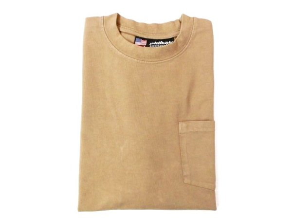 画像1: THOUSAND MILE   半袖ポケットTシャツ　　LIGHT BROWN (1)