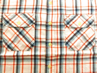 画像2: CAMCO  L/S   PLAID WORKシャツ          ナチュラル×ブルー×オレンジ