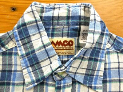 画像3: CAMCO  L/S   PLAID WORKシャツ          ブルー×ナチュラル