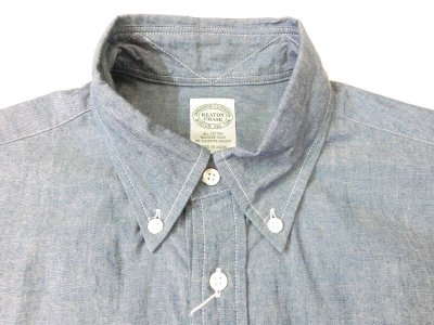 画像3: キートンチェイス　S/S PULLOVER BD SHIRT　 LT CHAMBRAY 　　BLUE