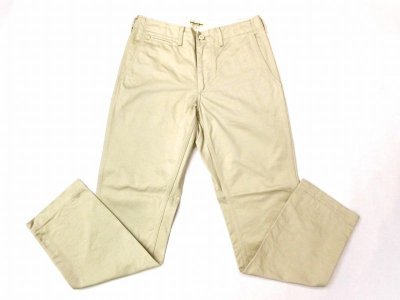 画像2: FOB FACTORY     F0514  NARROW U.S TROUSER   　　  BEIGE