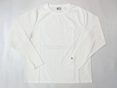 画像1: FELCO   L/S 7oz  BINDER NECK CREW POKET-T       WHITE