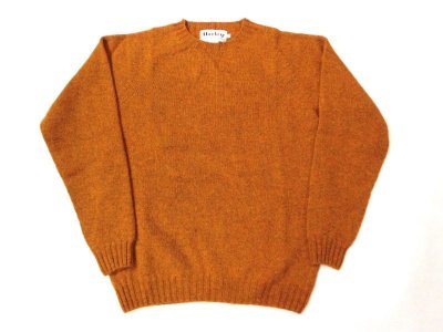 画像1: HARLEY OF SCOTLAND　　　PURE NEW WOOL クルーネックセーター 　サイズ42以上   VINTAGE ORANGE