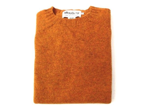 画像1: HARLEY OF SCOTLAND　　　PURE NEW WOOL クルーネックセーター 　サイズ42以上   VINTAGE ORANGE (1)