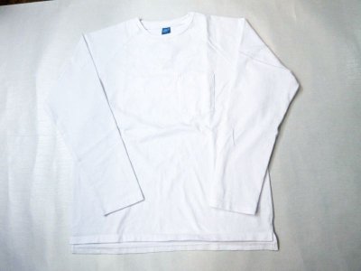 画像1: GOOD ON　L/S HVY RAGLAN ポケットTEE                 WHITE