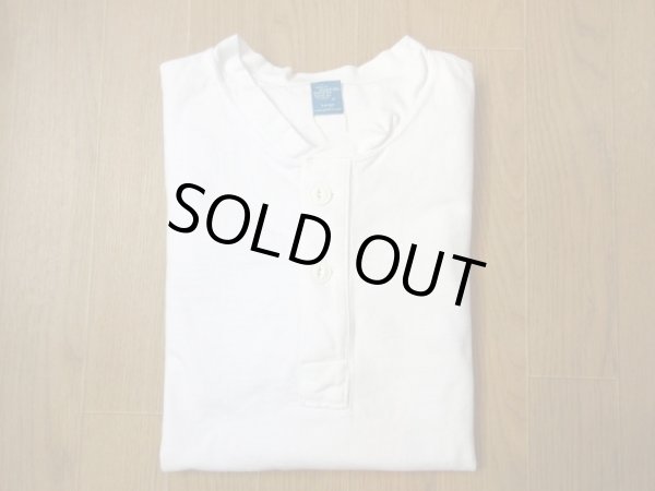 画像1: GOOD ON　L/S HVY    HENLEY TEE           　　WHITE (1)