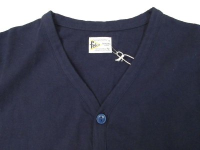 画像2: FELCO   L/S BINDER V NECK CARDIGAN         ITALIAN NAVY