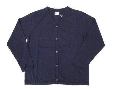 画像1: FELCO   L/S BINDER V NECK CARDIGAN         ITALIAN NAVY