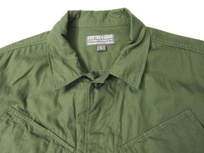 画像1: EMPIRE & SONS     JUNGLE FATIGUE JACKET POPLIN          OLIVE