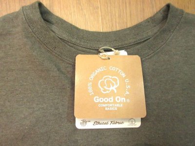 画像2: GOOD ON　   ORGANIC L/S CREW TEE         　GREEN