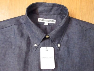 画像2: インディビジュアライズドシャツ　　L/S別注サイズ  　LINEN　　 NAVY